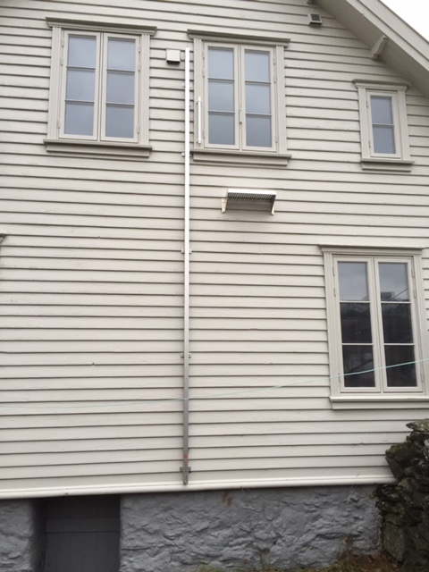 A fire escape ladder by Modum on a residential home